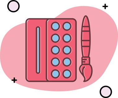 Mobil uygulama ve web sitesi, çıkartma, kart ve davetiye tasarımı için evrensel ögeler kümesi