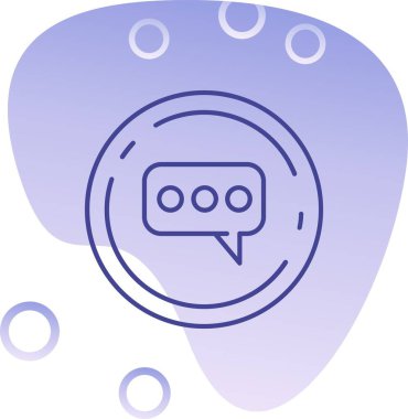 Sohbet ileti simgesi, vektör illüstrasyonu