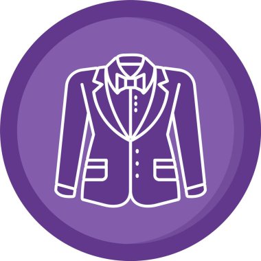 Güzel Ceket Kabartma Vektörü Simgesi