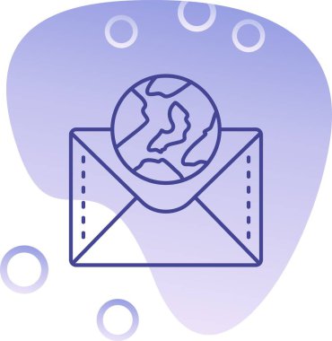 e-posta modern simge, vektör illüstrasyonu