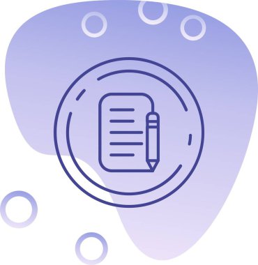 Harita dairesindeki bir kalemin vektör simgesi bir büyüteçle