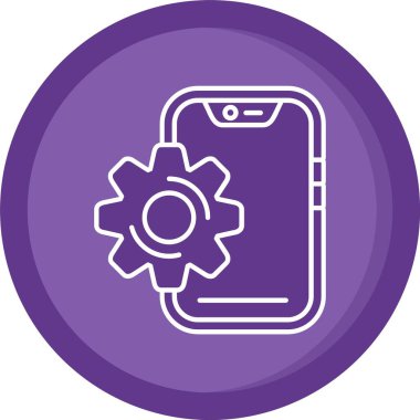 Benzersiz mobil ayarlar vektör simgesi