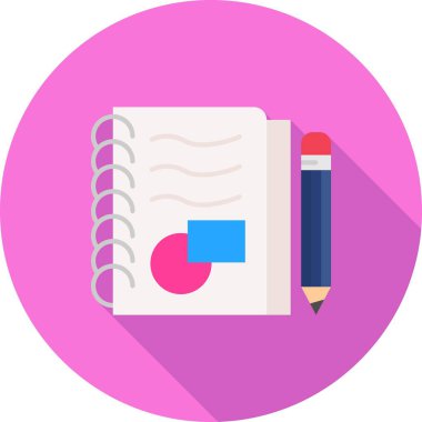 Kalem. Web simgesi basit illüstrasyon