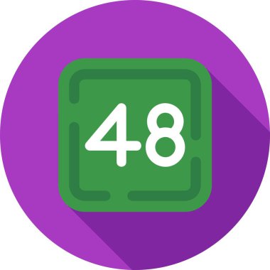 455 simge, düz vektör çizimi. 6 derece.