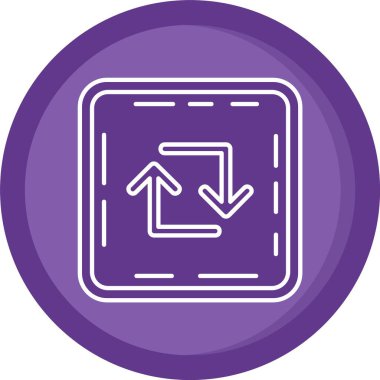 Eşsiz yön sağ vektör simgesi