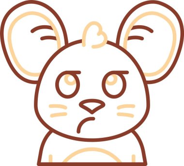 Şirin kedi simgesi. Vektör çizim