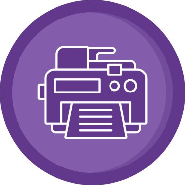 Yazıcı. Web simgesi basit illüstrasyon