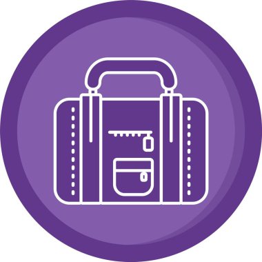 sırt çantası simgesi vektör illüstrasyonu