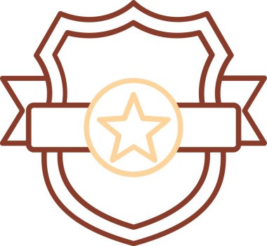 Benzersiz rozet vektör simgesi