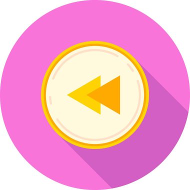 Düz biçimli oynat düğmesi vektör simgesi