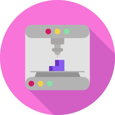 Fabrika Düz Vektör Simgesi