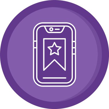 Benzersiz mobil uygulama vektör çizgisi simgesi