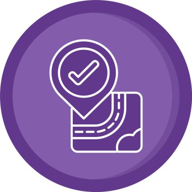 İşaretli çember vektör simgesini kontrol et