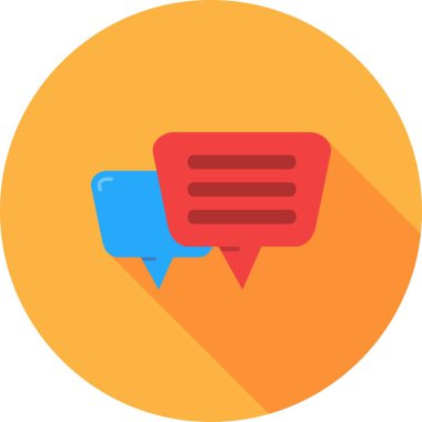 İleti düz vektör simgesi