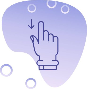 Eldiven ikonuyla el. Web için el eldiveni vektör simgelerinin basit çizimi