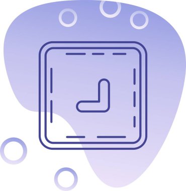 Mavi bir simgenin vektör illüstrasyonu