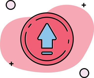 ok yukarı simge tasarım vektörü