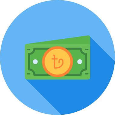 Dolar düz vektör simgesi tasarımı