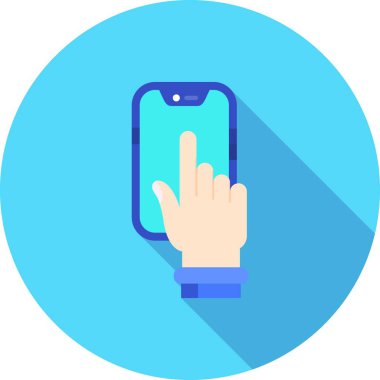 Cep telefonu simgesi, vektör illüstrasyonu