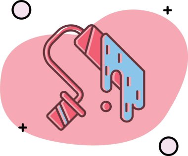 Kalp ikonu. Sevgililer günü kartı. vektör