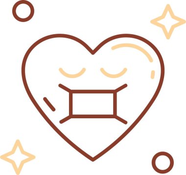 kalp simgesi tasarım, vektör çizim