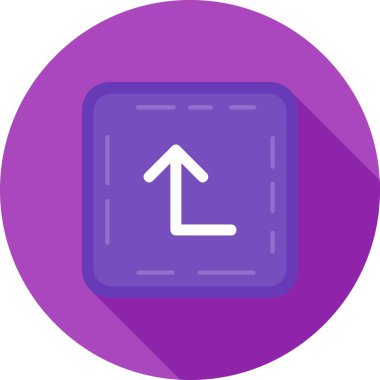 Yönlendirme ok simgesi doldurulmuş ana hatlar biçiminde