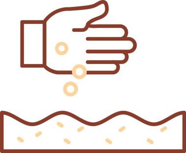 Resim yapmak için fırçası olan bir adamın vektör çizimi