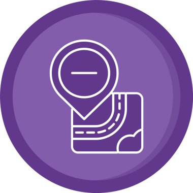 Eşsiz konum vektör simgesi