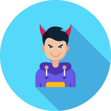 Cadılar Bayramı düz ikon vektör çizimi