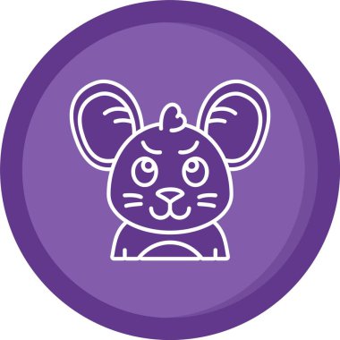 Tavşan simgesi, basit illüstrasyon