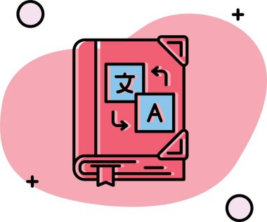 kitap simgesi tasarımı vektör çizimi