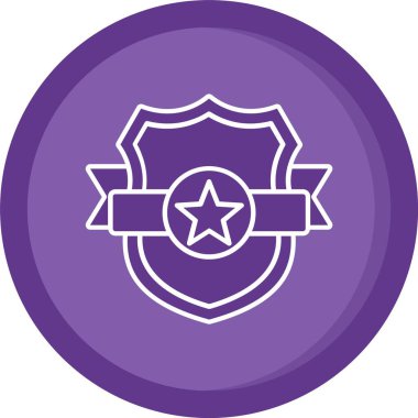 Benzersiz şerif rozeti vektör simgesi