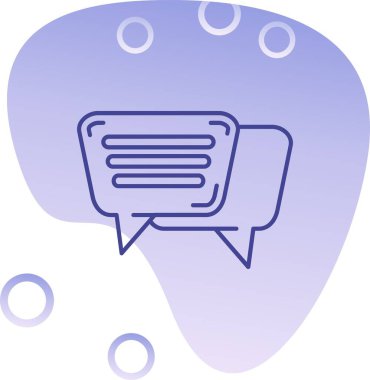 Kabarcık sohbet simge vektör çizim