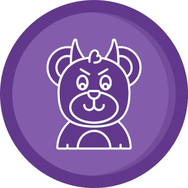 Benzersiz maymun vektör simgesi