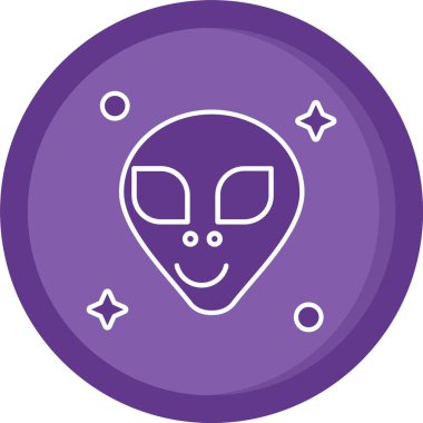 Benzersiz uzaylı vektör simgesi