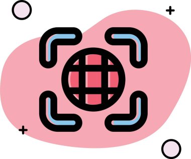 Aşk kalp ikonu. vektör illüstrasyonu