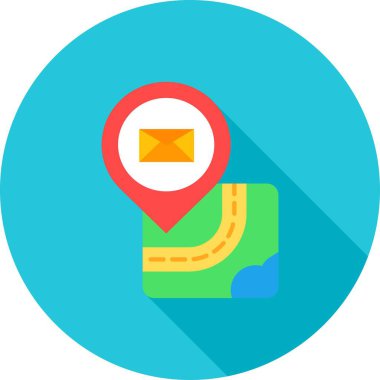 konum haritası pin simgesi, düz tasarım