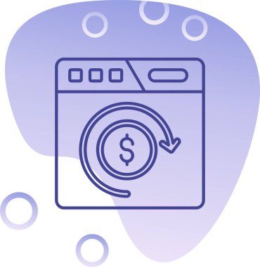 çamaşır makinesi ikon vektör çizimi