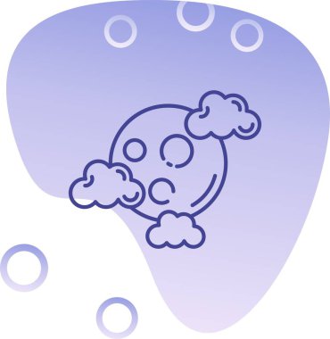 Bir bulut simgesinin vektör illüstrasyonu