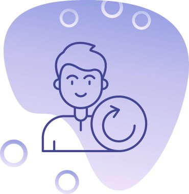 Müşteri hizmeti simgesi, vektör illüstrasyonu