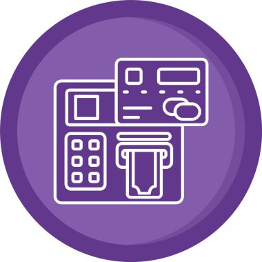 Benzersiz elektrik paneli çizgisi vektör simgesi