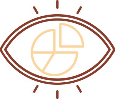 Göz simgesi. Ana hatlı vektör çizimi. göz vektörü simgeleri