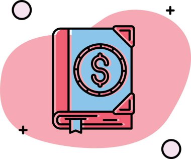 Para ve finans ikonu, dolar işareti. Düz bir şekilde dolar sembolü. vektör illüstrasyonu.