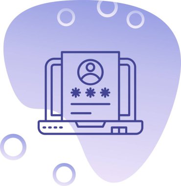 bilgisayar virüsü simgesi ana hat biçiminde