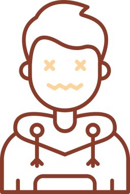 Eşarplı genç adam.