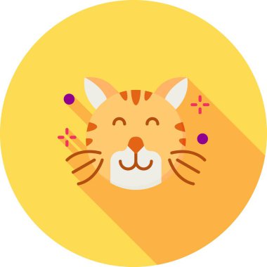 kedi yassı vektör tasarım illüstrasyonu