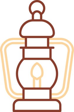 Vektör lambası simgesi, basit vektör illüstrasyonu