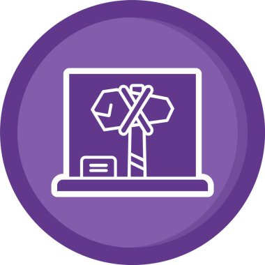 vektör lcd simgesi illüstrasyonu