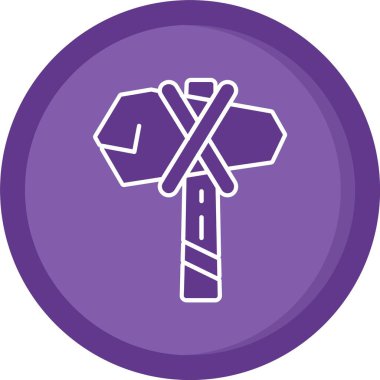 Bir çekiç simgesinin vektör illüstrasyonu, araçlar kavramı