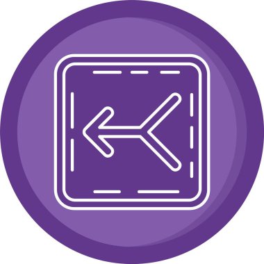 Yol işareti simgesinin vektör illüstrasyonu